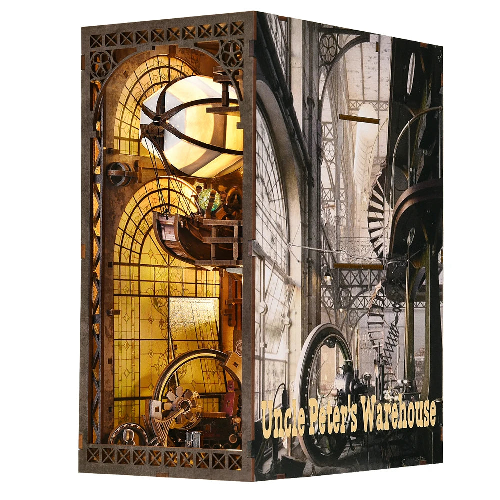 Book Nook L'Aérostier Steampunk - Maquette 3D Lumineuse Kit