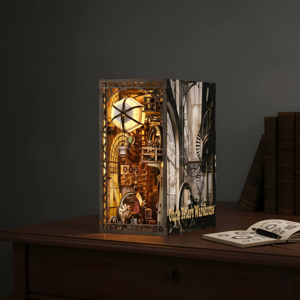 Book Nook L'Aérostier Steampunk - Maquette 3D Lumineuse Kit
